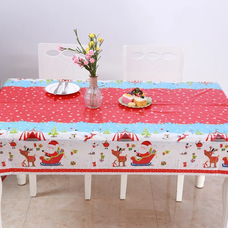 Merry Christmas Rectangular Tablecloth Kitchen Dining Table Covers Christmas Decorations for