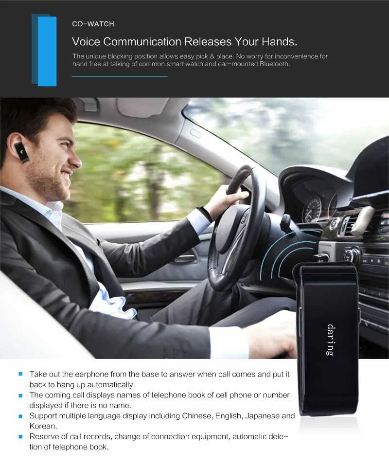 Bluetooth Earphone Smart Bracelet Call Talkband Wristband OLED Screen Sport Tracking Activity Tracker for IOS Android Devices