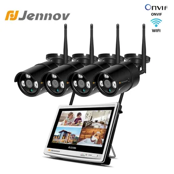 

Jennov 2MP 1080P CCTV Home Security Wireless Waterproof Wifi Camera Kit Video Surveillance NVR 12 Inch LCD Monitor IP 66 Cameras