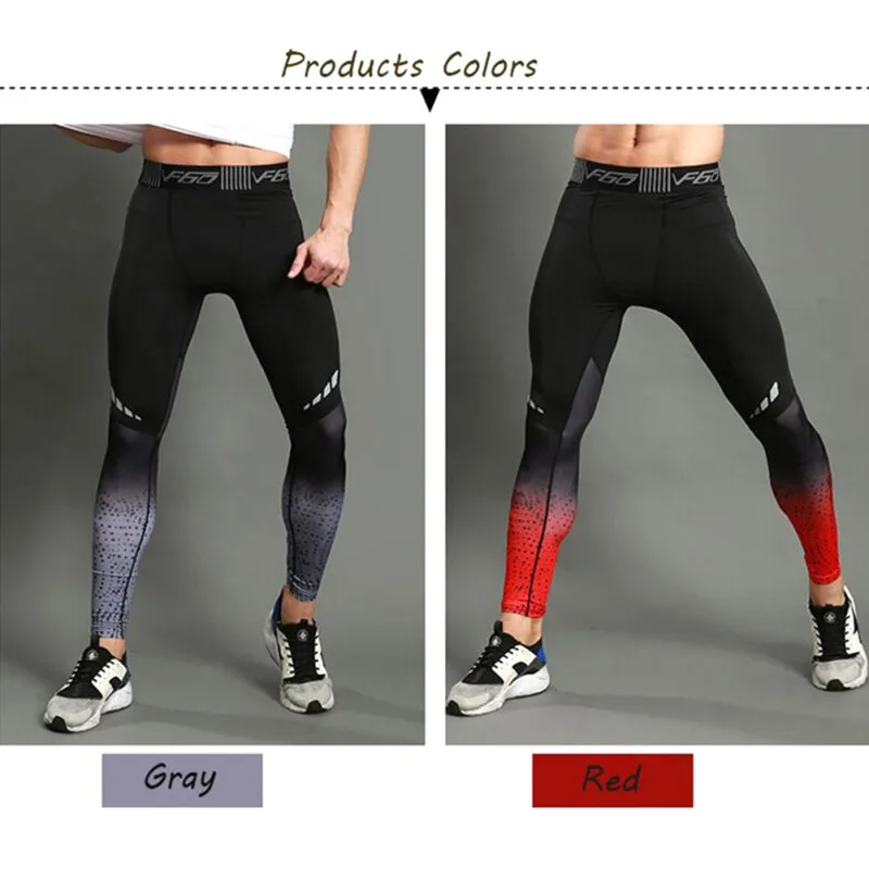 

SPORTS PANTS MEN POLYESTER SPANDEX ELASTIC QUICK DRY BREATHABLE STRETCH SLIMMING COMPRESSION TIGHTS TROUSERS RUNNING FITNESS
