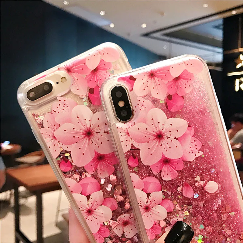 Quicksand Liquid Case For iPhone 5S 5 SE 5SE 6 6S 7 8 Plus X XR Sands Silicone Cover For iPhone 7 Case For iPhone XS Max Case