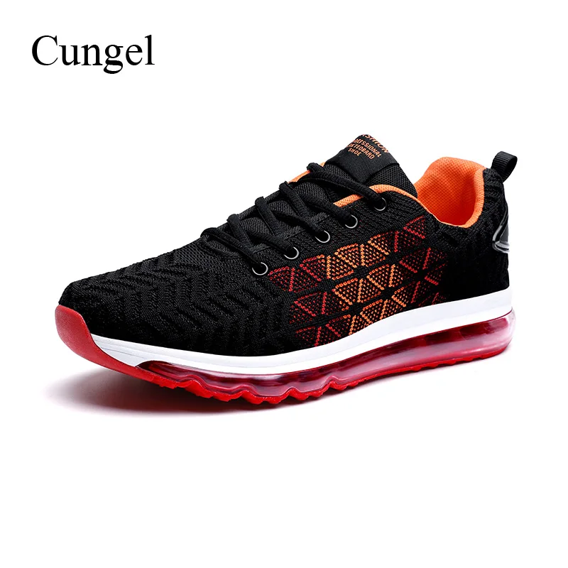 Cungel Men Spring/Summer Running shoes Breathable Sport shoes Sneakers Jogging shoes Anti-skid Air cushion Shock absorption