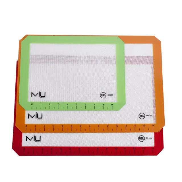 set of 3 miufrance non stick silicone baking liner half sheet pan silicone sheet pan