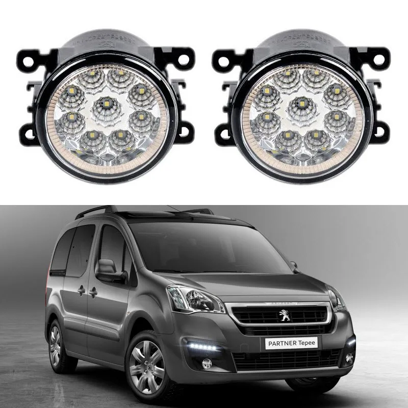 Car Styling For Peugeot Partner Tepee 2008 2015 9 Pieces Led Fog Lights