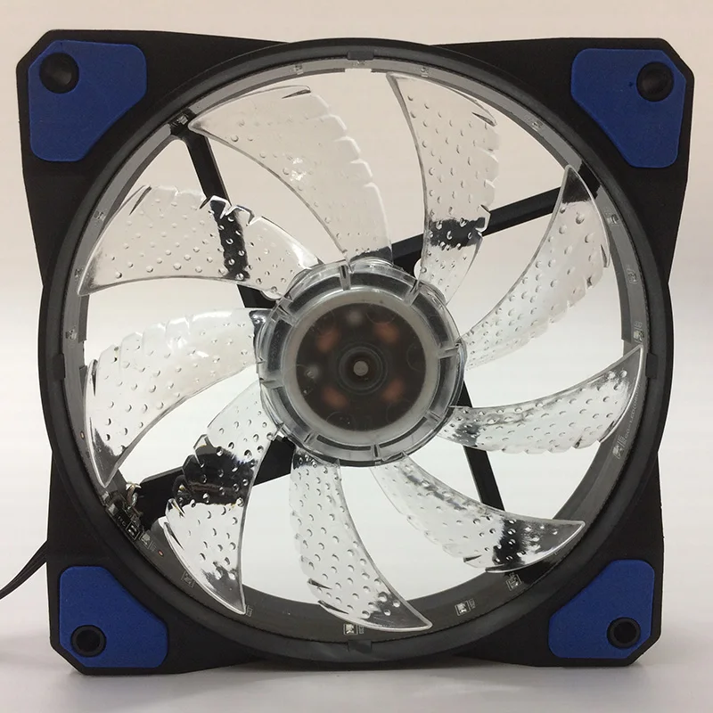 12x12cm 12V 15 LED Ultra Silent Computer PC Case Cooling Cooler Heatsink Fan USA