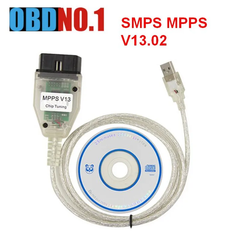 ECU программист SMPS MPPS V13.02 V13 K может мигалка чип Тюнинг перекарта MPPS V13.02 OBD2 Профессиональный диагностический кабель