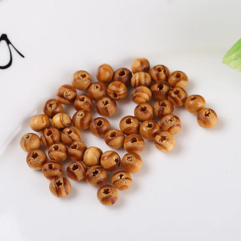 

100pcs/lot Pine Natural Round Wood Spacer Wooden Beads Fit for Bracelet Necklace DIY Jewelry Making Wood Craft MR 002
