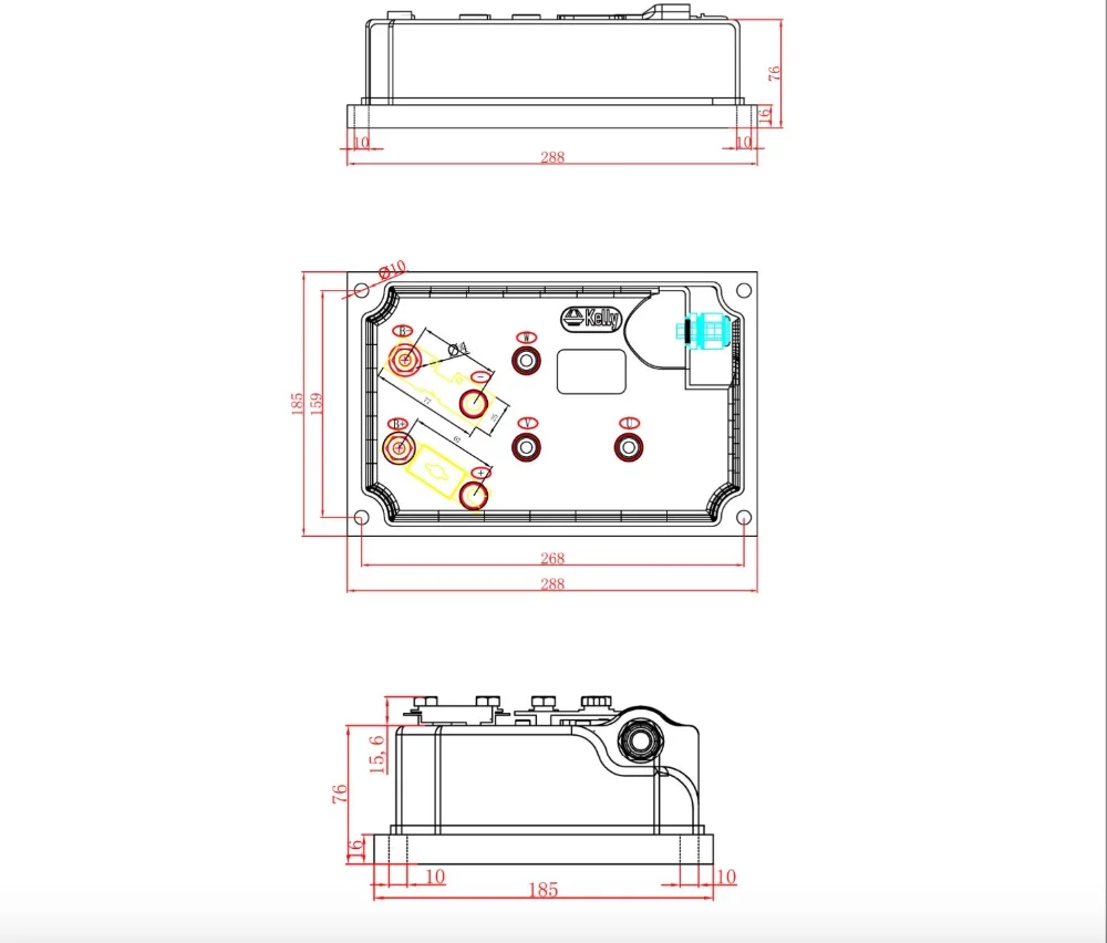 QSKLS14401-8080I, 24 V-144 V, 400A, Kelly синусоидальный бесщеточный контроллер постоянного тока без щетки для двигателя qs