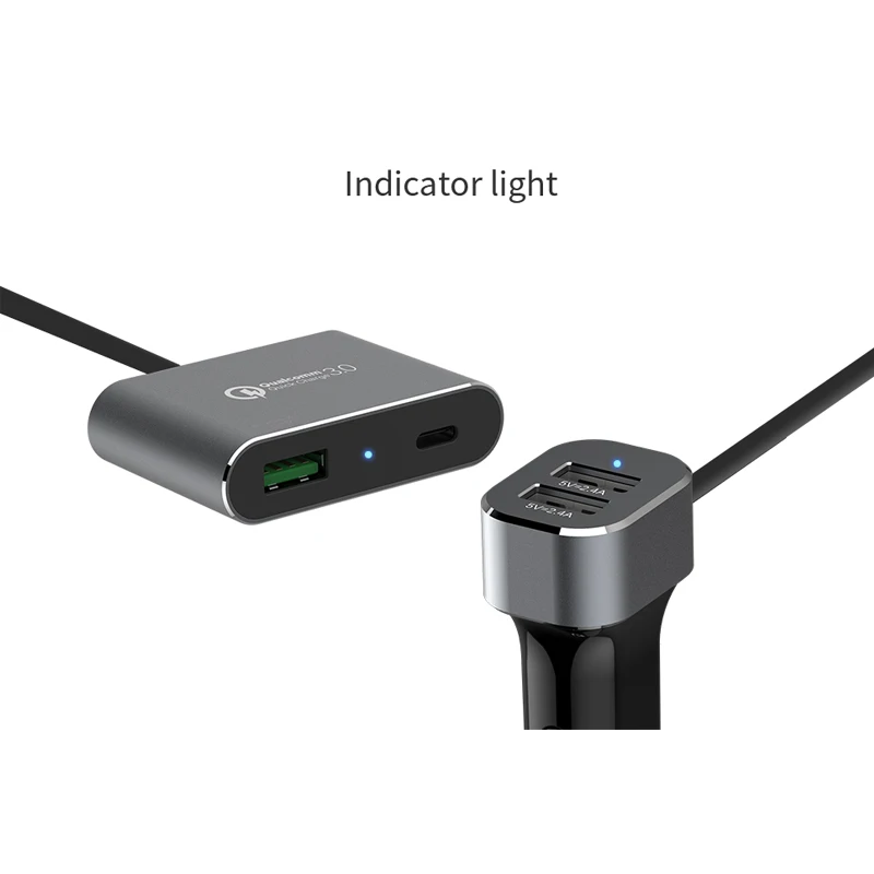 NILLKIN Quick Charge 3.0 Multi - function car charger Fast Car Charger Adapter Powershare 3 USB 1 TYPE C port In Stock