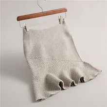 Женская элегантная однотонная короткая юбка Trumpert, зимние юбки, женские классические вязаные юбки, мягкие, высокое качество, Saias