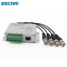 ESCAM CCTV 4 канала Пассивный передатчик видео балун BNC штекер UTP Rj45 Cat5 4 CH UTP Видео балун передачи для системы видеонаблюдения