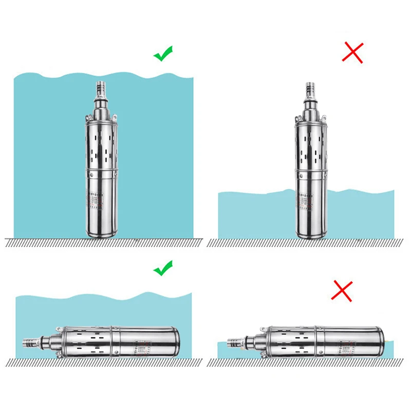 12 V/24 V 50 м подъемный водяной насос на солнечной батарее 1200L/ч штанговый скважинный насос постоянного тока винт погружной насос сельскохозяйственного орошения сада и дома