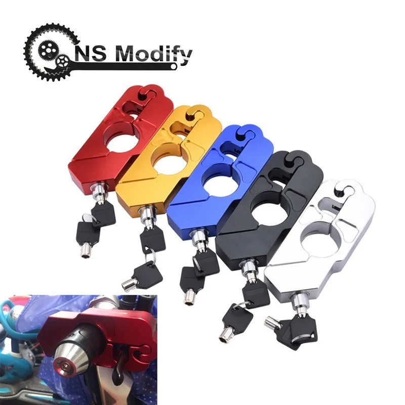 

NS Modify Motorcycle Handlebar Lock Grip Security Safety Locks Motorcycle Grip Lock Fit Scooter ATV Dirt Street Bikes Auto