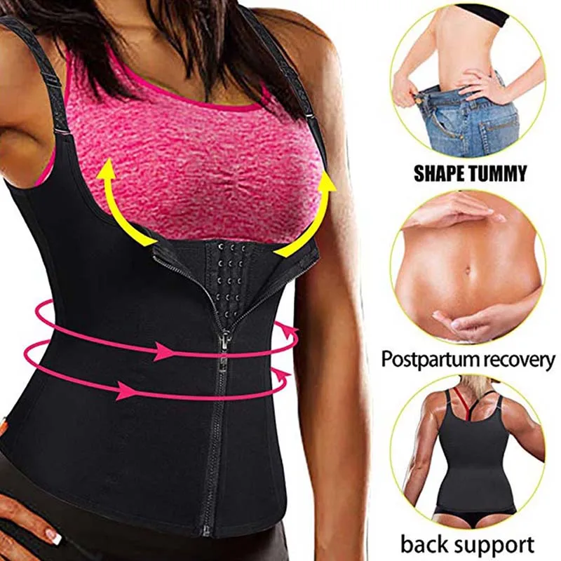 Women Vest Waist Trainer Women's Body Slimming Trimmer Corset Workout Thermo Push Up Trainer