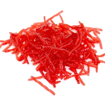 

20G/pack soft 3cm red faux worm fishing lures wooble earthworm pike peche bass grub fishing baits isca de pesca fishing tackles