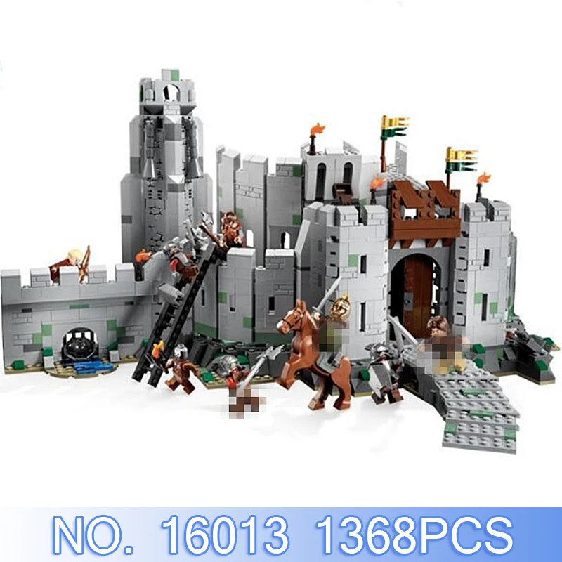 

Lepin 16013 1368Pcs Movie Figures Lord of the Rings Battle Of Helm's Deep Building Blocks Bricks Set Compatible Legoing 9474 Toy