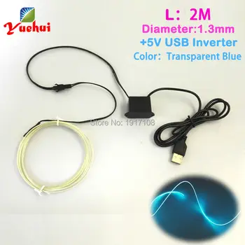 

Two Metre Wholesale Car Flexible Neon Light Party Decorative EL Wire By DC-5V Stairs Channel Signage Sign Energy Saving