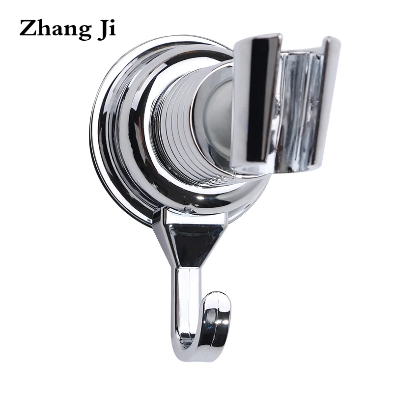 

ZhangJi Multifunction Aluminum Chrome-plate Shower Holder Suction Cup Design Elegant Bathroom Accessory Shower Head Holder