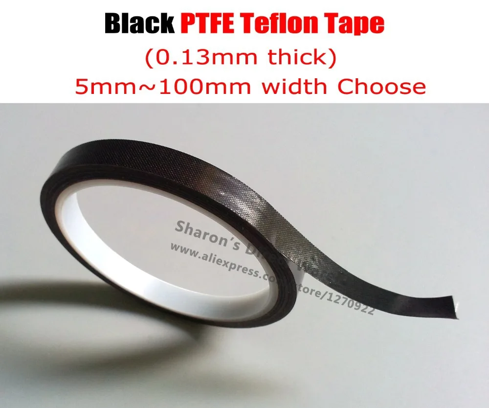 (5mm50mm Width Choose) Ptfe Adhesive Black Teflon Tape High