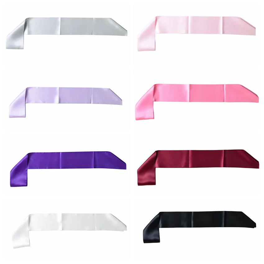 

HSDRibbon Highest Quality Colorful Solid Satin Sash for the Party