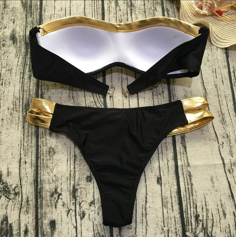 FALLINDOLL пикантные трусики бикини для женщин купальный костюм Push UP лоскутное бразильской комплект ванный летняя пляжная одежда Biquini