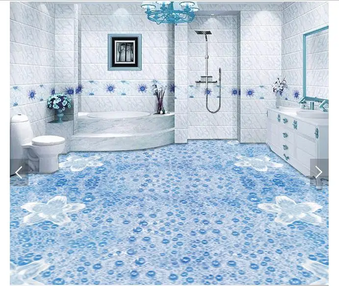 

3d wallpaper Custom 3d floor painting wallpaper 3 d stereo floor water droplets murals wall 3d living room photo wallpaper