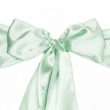 100 шт. Атлас болиголов элегантный стул свадебные пояса лук обратно галстук Настольная дорожка для Свадебная вечеринка банкет Декор