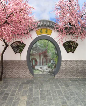 

LIFE MAGIC BOX 5X7Ft Photography Backdrops Background Moon Gate In The Wall Nga Cm-5319