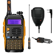 Baofeng GT-3 Mark II VHF/UHF 136-174/400-520 МГц двухдиапазонный FM Ham двухстороннее Радио рация с оригинальным удаленным динамиком