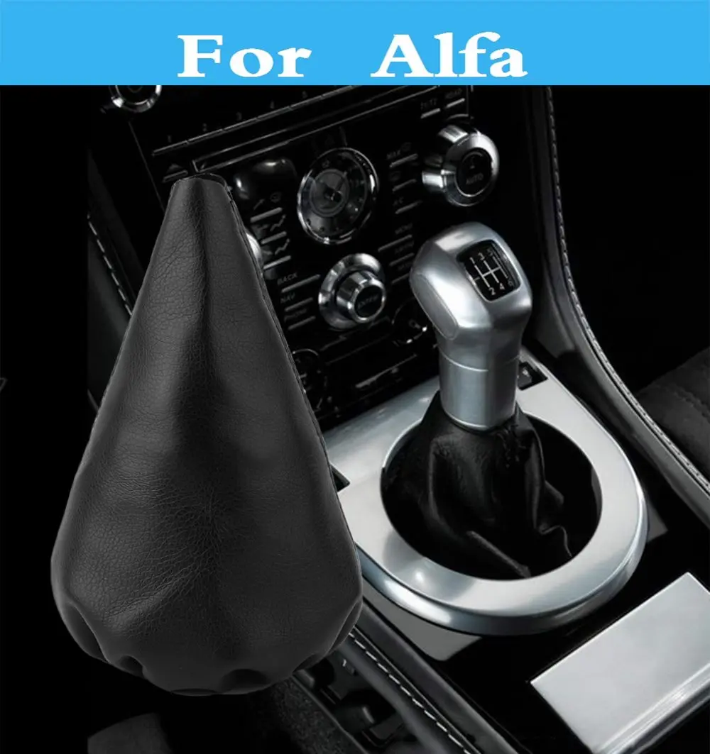 New Car Gear Shift Knob Sliver Cap 5 Speed with Chrome Frame for Alfa