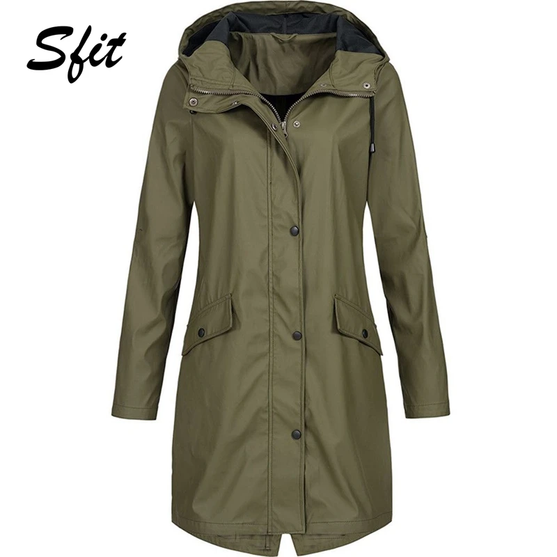 

Sfit Women's Raincoat Jacket Coat Transition Jacket Sunset Long Autumn Winter Windbreaker Waterproof sports Hiking Jacket 2019