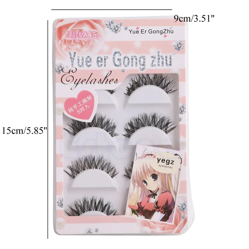 

5 Pairs Makeup Handmade Long Thick Cross False Eyelashes Eye Lashes Extension High Quality