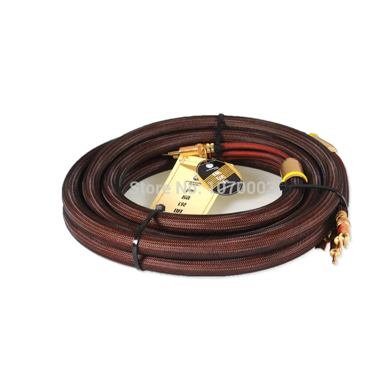 Hi Fi hi end hiend Choseal LB 5109 6N OCC Audiophile HiFi Динамик кабель 24K позолоченные разъемы с вилками