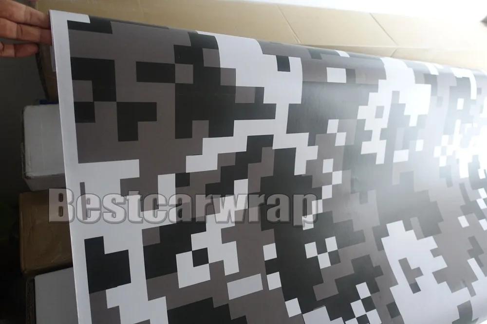 white black camouflage vinyl wrap camo pixel digital mosaics Car auto wrapping film Foile 3M printed matte gloss tuning styling bmw  (6)