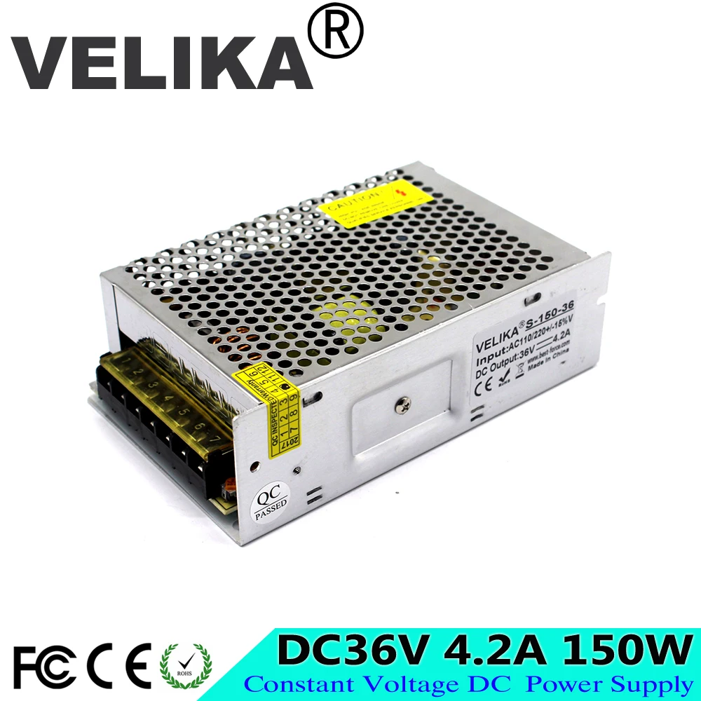 Лучшее качество 36V 4.2A 150W Драйвер импульсного источника питания для светодиодной