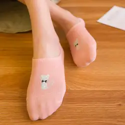 Женские Носки с рисунком кошки, новые хлопковые носки, милые Дышащие носки с розовым сердцем, удобные носки до щиколотки, модный стиль