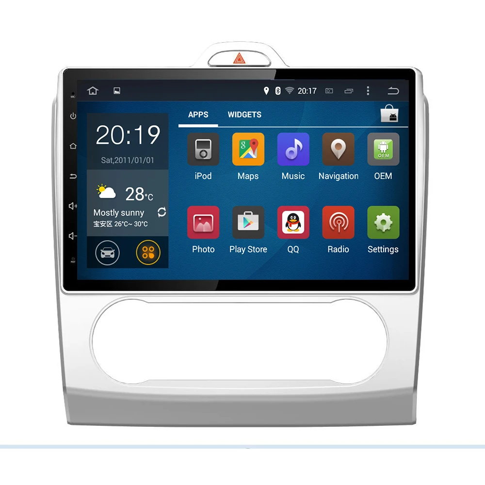 Excellent 2din  Android 9.0 4G+32G Car Dvd Gps For Ford Focus 2 2006-2011 With Wifi/gps Navi/fm/am Radio/bluetooth/ Tape Recorder 3