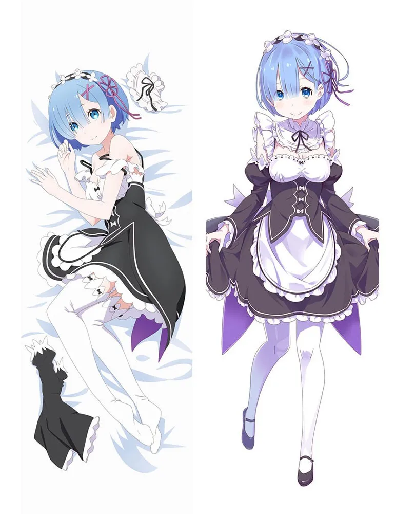 seikatsu rem ram abraçando corpo capa travesseiro
