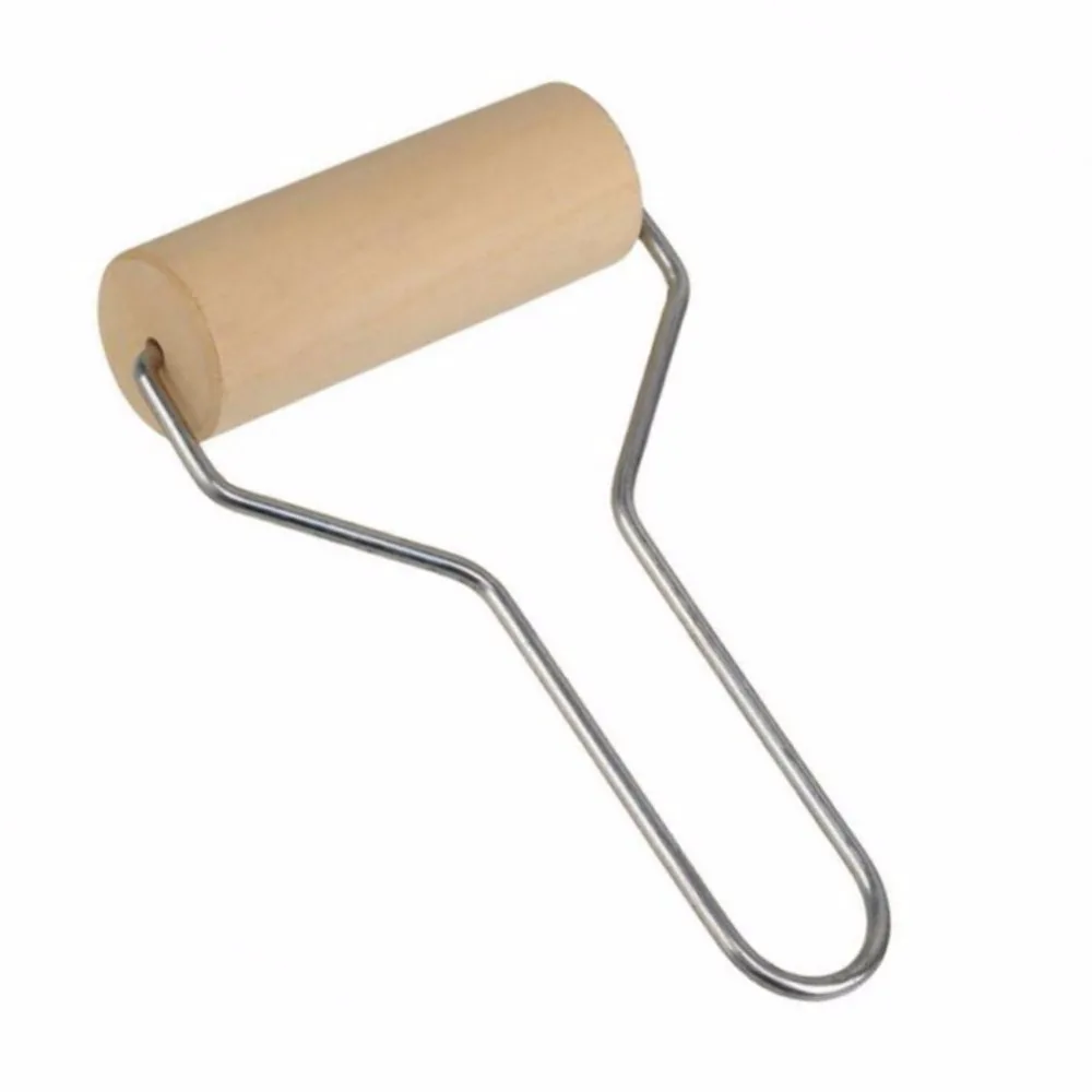 

1PCS Wood Sculpey Roller Pin Stamping Brayer Polymer Clay For Fimo Rolling Tool Kitchen Tool Herramientas Arcilla Practical