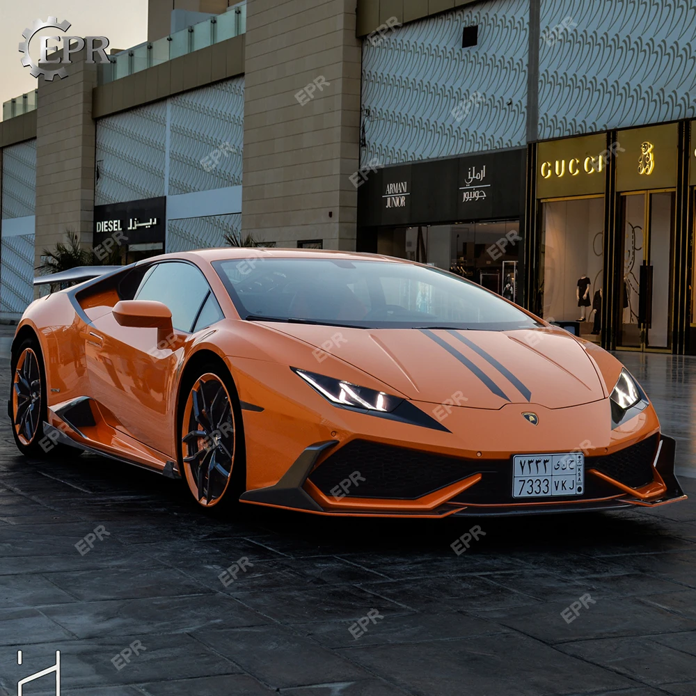 Углеродное волокно передняя губа для Lamborghini Huracan LP610(+) DM Стиль передняя губа с Canard наборы для тела тюнинг отделка Huracan LP610