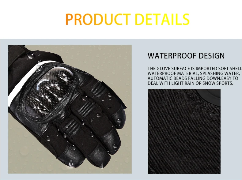 Winter Heated Motorcycle Gloves