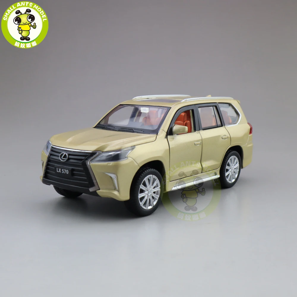 1/32 JACKIEKIM LX570 SUV литая под давлением Модель автомобиля игрушки для детей звуковое освещение вытяжной автомобиль подарок для мальчиков и девочек