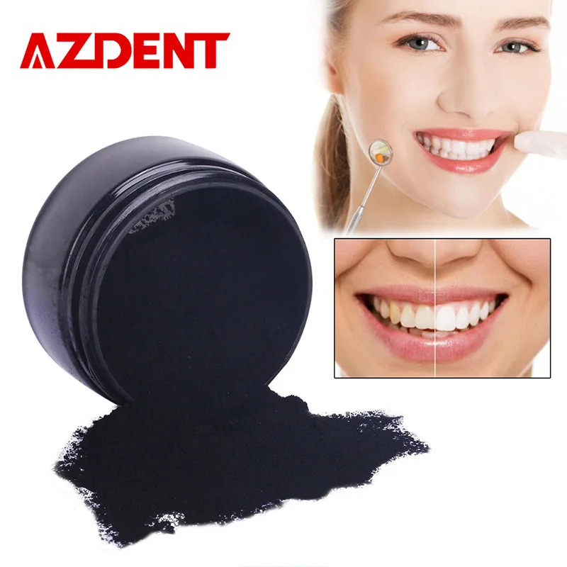 

AZDENT Teeth Whitening Powder Activated Bamboo Charcoal Powder Cleaning Natural Organic Toothpaste Powder Vegan Mint Flavor