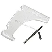 Органическое стекло триммер для волос борода Бро над бородой симметричный, конечный в форме усов рулевое управление инструмент для рисования поворот бровей Карандаш линия