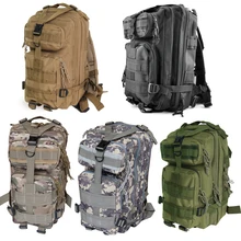 Nueva Venta 30L Al Aire Libre Táctico Militar Mochilas Mochila de Excursión Que Acampa Trekking Bag-Negro