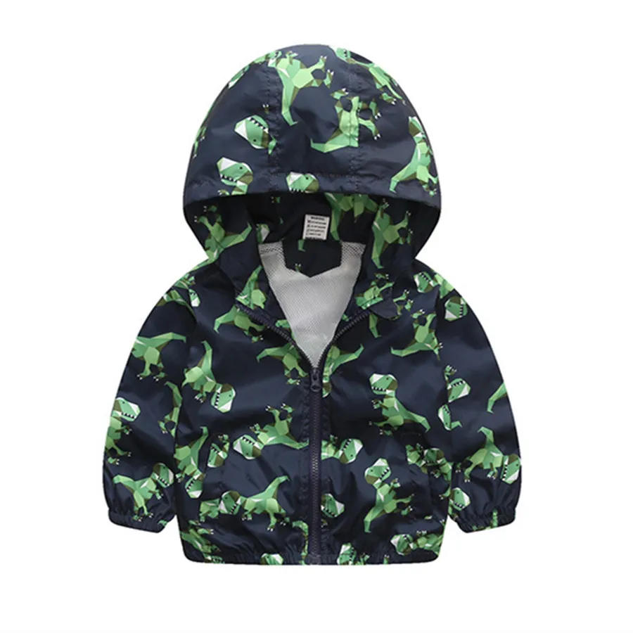 2 8T Baby Boys Jackets Cute Dinosaur Spring Autumn Zipper Coat Kids
