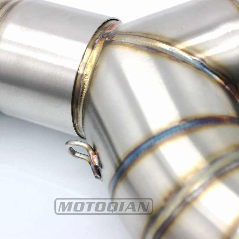 Para BMW S1000RR S1000R HP4 2009-2018 sistema de escape 60-60,5mm de acero inoxidable de enlace tubo de cola escapar de los accesorios de la motocicleta