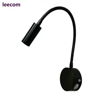 

Simple LED Tube Spotlight Modern Creative Bedroom Bedside Living Room Study Lamps White Light ( Color : Black without switch