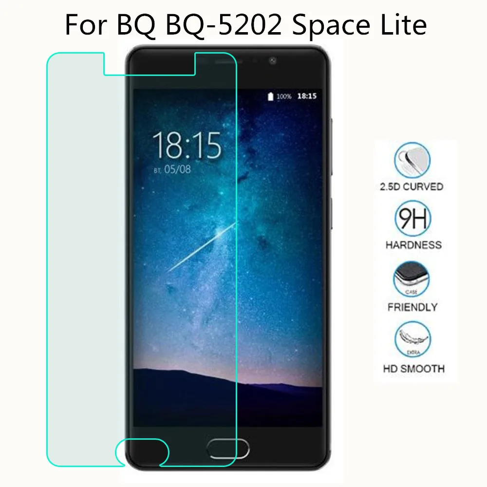 

New Screen Protector Glass Phone For BQ BQ-5202 Space Lite Phone Tempered Glass SmartPhone Front Film Protective Screen