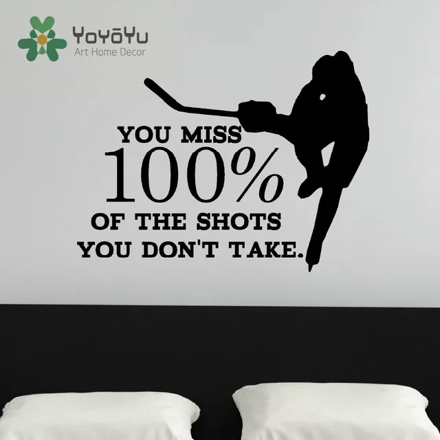 hockey dinding decal anda kehilangan 100% dari tembakan hockey harga